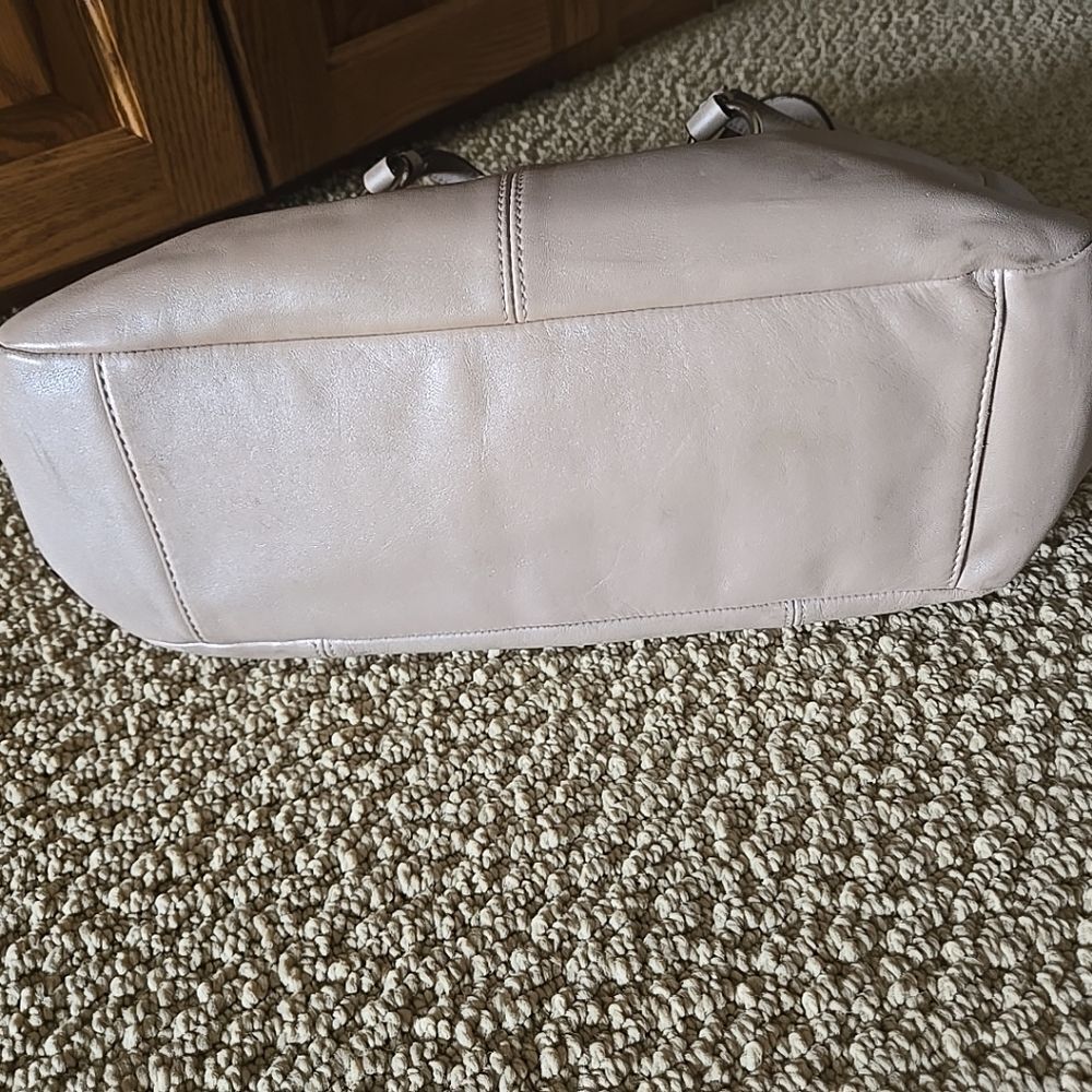 Coach purse F19252 bag tote womens leather zip pockets silver tone medium cute - Picture 8 of 16